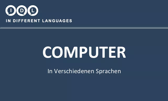 Computer in verschiedenen sprachen - Bild