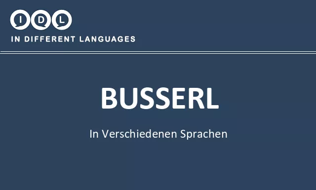 Busserl in verschiedenen sprachen - Bild