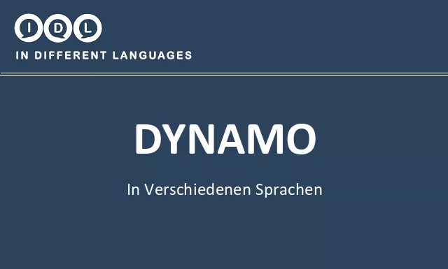 Dynamo in verschiedenen sprachen - Bild