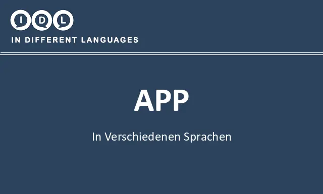 App in verschiedenen sprachen - Bild