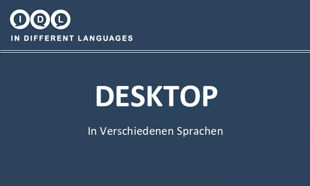 Desktop in verschiedenen sprachen - Bild