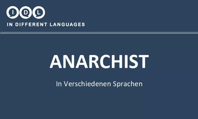 Anarchist in verschiedenen sprachen - Bild