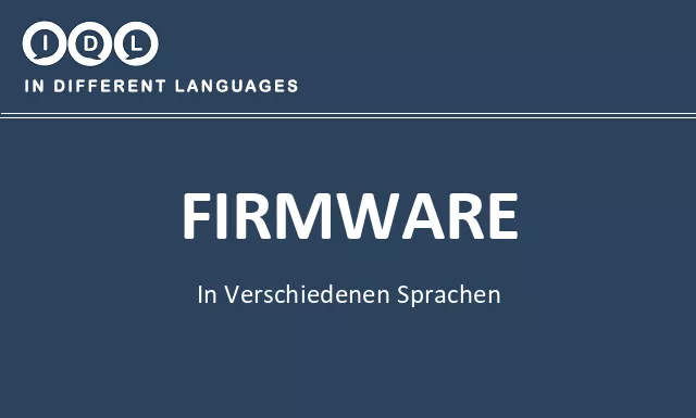 Firmware in verschiedenen sprachen - Bild