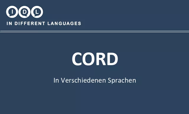 Cord in verschiedenen sprachen - Bild