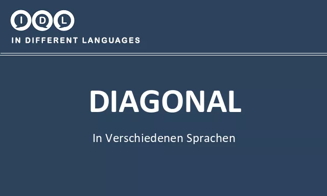 Diagonal in verschiedenen sprachen - Bild