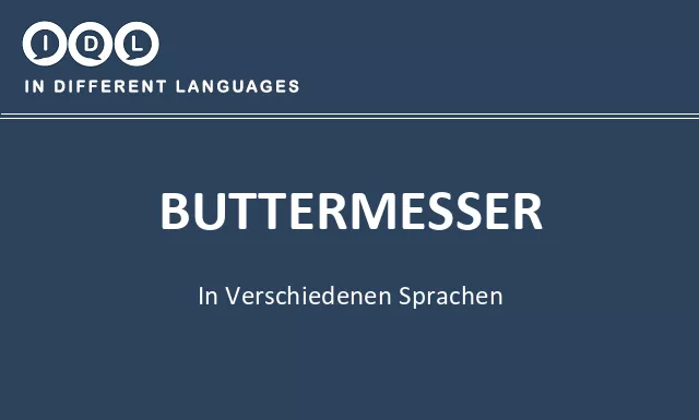 Buttermesser in verschiedenen sprachen - Bild