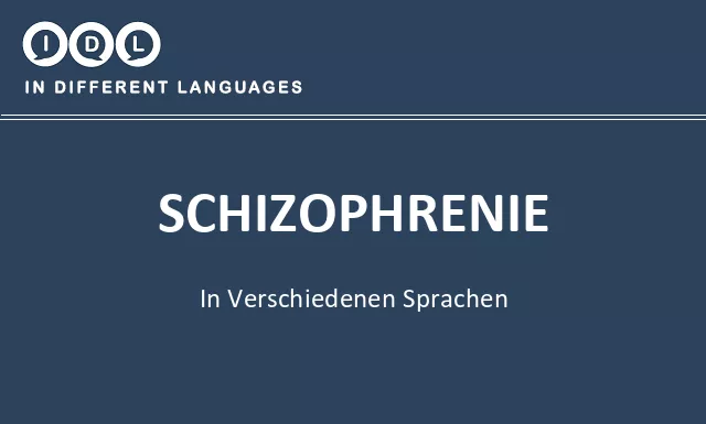 Schizophrenie in verschiedenen sprachen - Bild