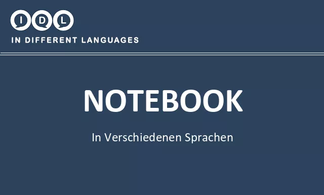 Notebook in verschiedenen sprachen - Bild