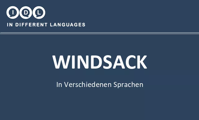 Windsack in verschiedenen sprachen - Bild