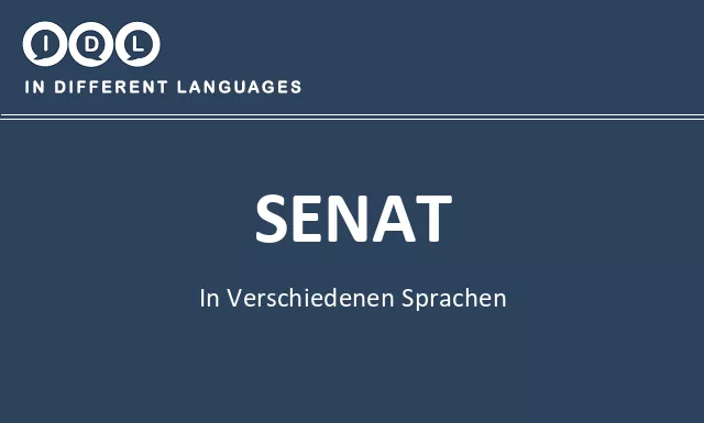 Senat in verschiedenen sprachen - Bild