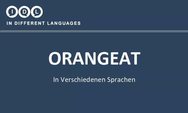 Orangeat in verschiedenen sprachen - Bild