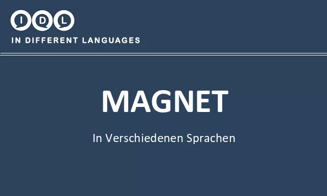 Magnet in verschiedenen sprachen - Bild
