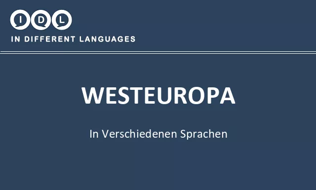Westeuropa in verschiedenen sprachen - Bild