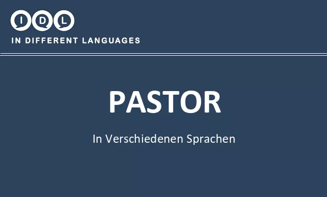 Pastor in verschiedenen sprachen - Bild