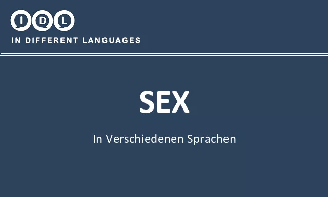 Sex in verschiedenen sprachen - Bild