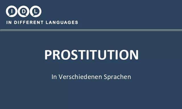 Prostitution in verschiedenen sprachen - Bild