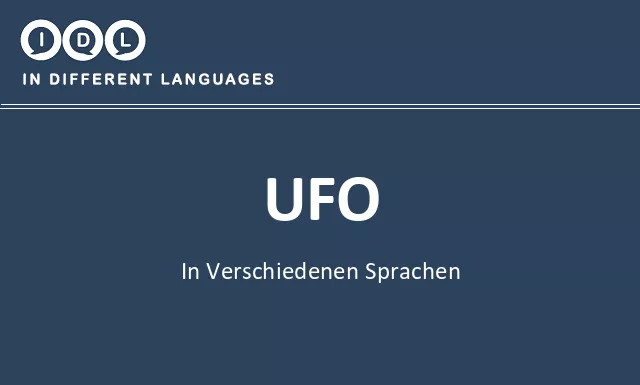 Ufo in verschiedenen sprachen - Bild