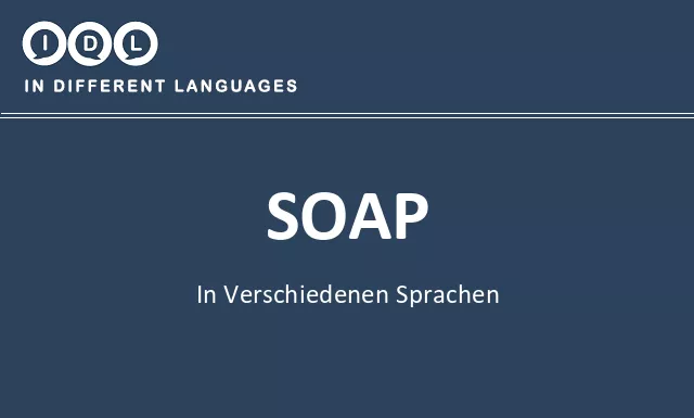 Soap in verschiedenen sprachen - Bild