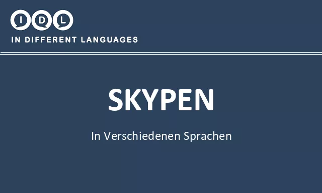 Skypen in verschiedenen sprachen - Bild