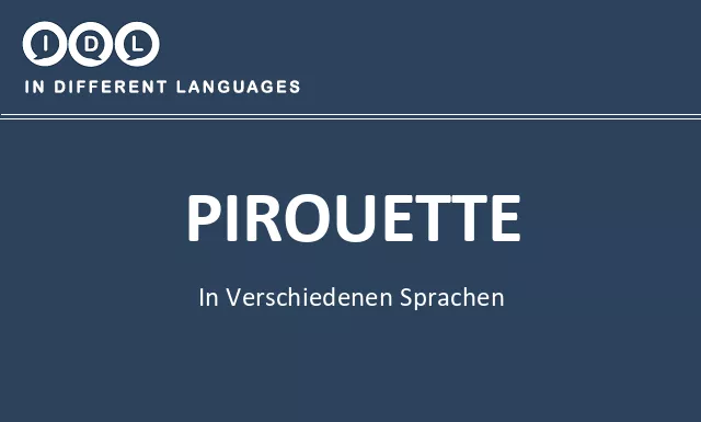 Pirouette in verschiedenen sprachen - Bild