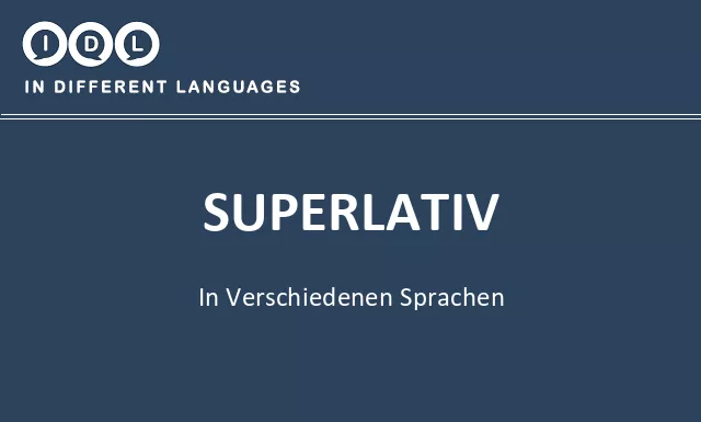 Superlativ in verschiedenen sprachen - Bild