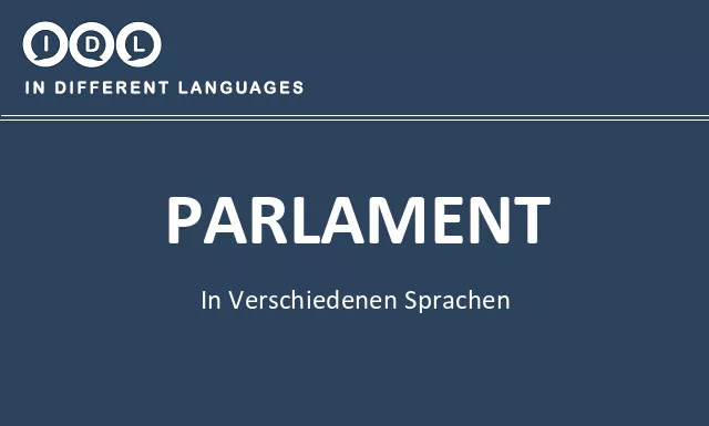 Parlament in verschiedenen sprachen - Bild