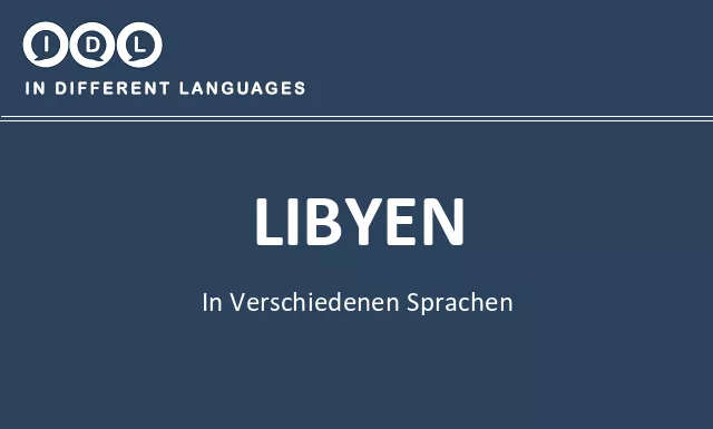 Libyen in verschiedenen sprachen - Bild