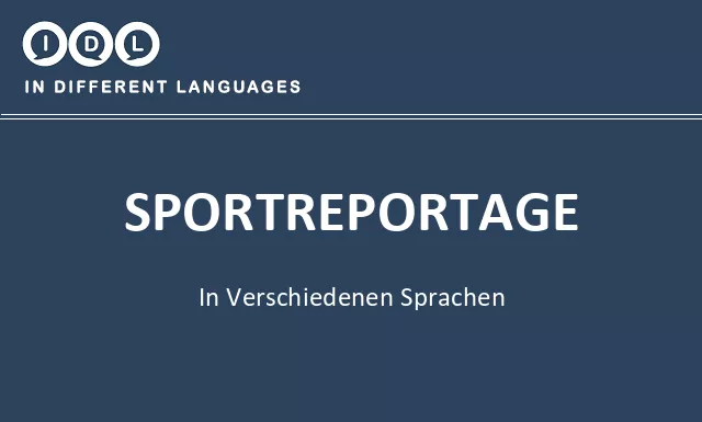 Sportreportage in verschiedenen sprachen - Bild