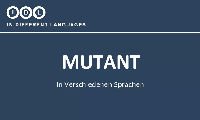 Mutant in verschiedenen sprachen - Bild