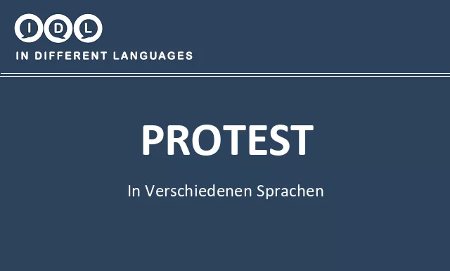 Protest in verschiedenen sprachen - Bild