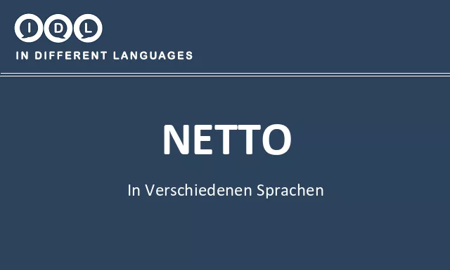 Netto in verschiedenen sprachen - Bild