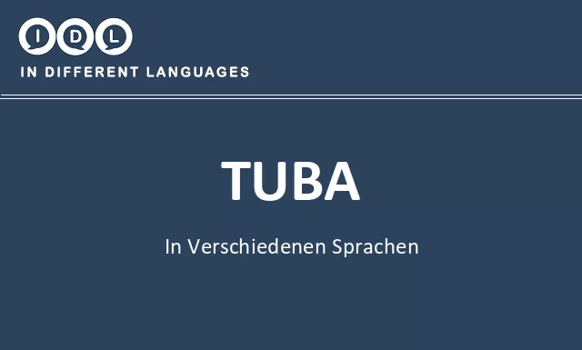 Tuba in verschiedenen sprachen - Bild
