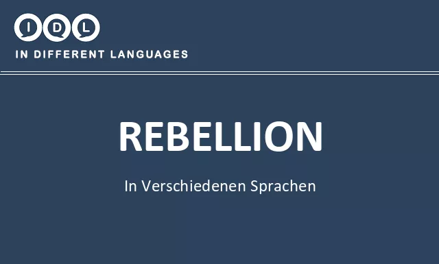 Rebellion in verschiedenen sprachen - Bild