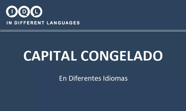Capital congelado en diferentes idiomas - Imagen