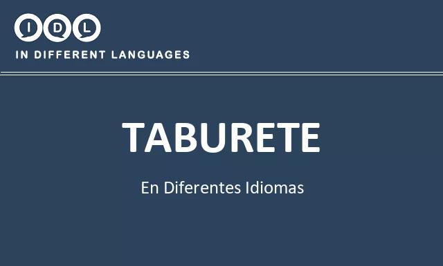 Taburete en diferentes idiomas - Imagen