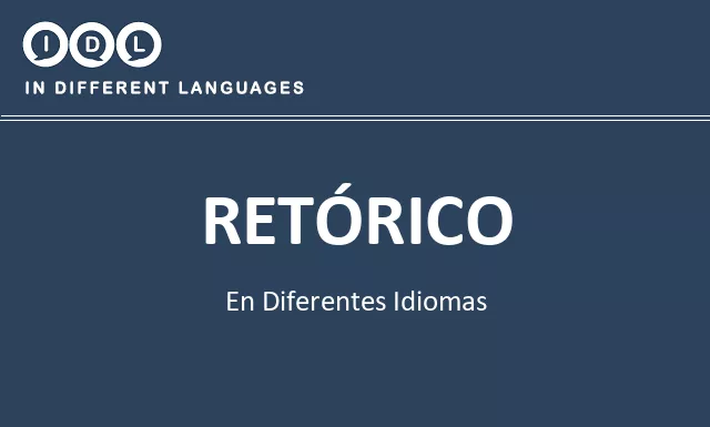Retórico en diferentes idiomas - Imagen