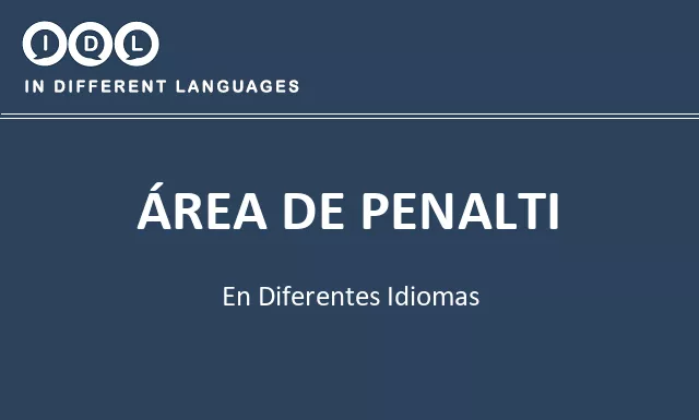 Área de penalti en diferentes idiomas - Imagen