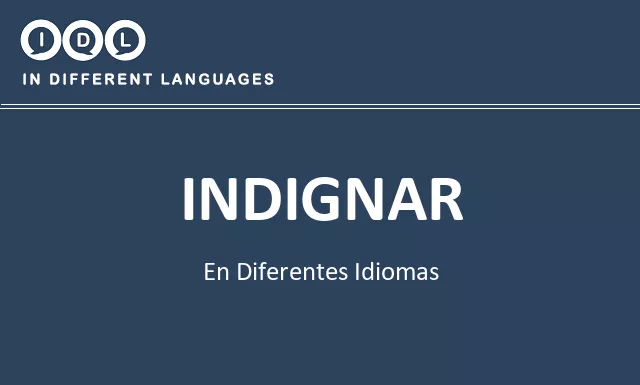 Indignar en diferentes idiomas - Imagen
