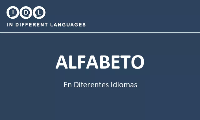 Alfabeto en diferentes idiomas - Imagen