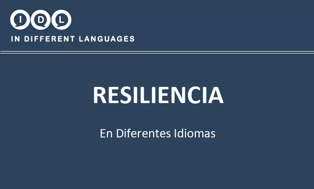 Resiliencia en diferentes idiomas - Imagen