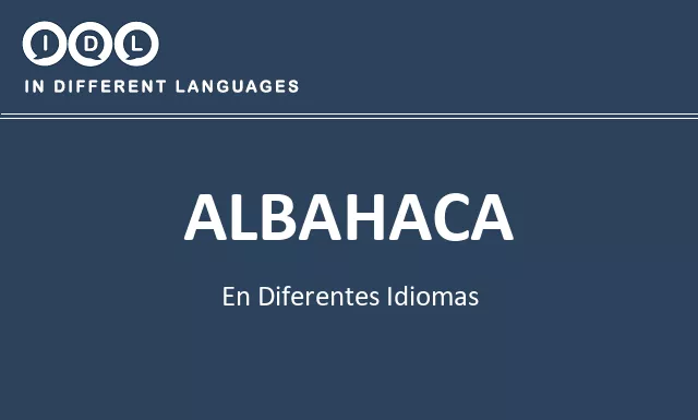 Albahaca en diferentes idiomas - Imagen