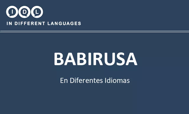 Babirusa en diferentes idiomas - Imagen