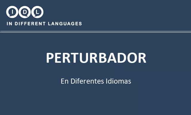 Perturbador en diferentes idiomas - Imagen