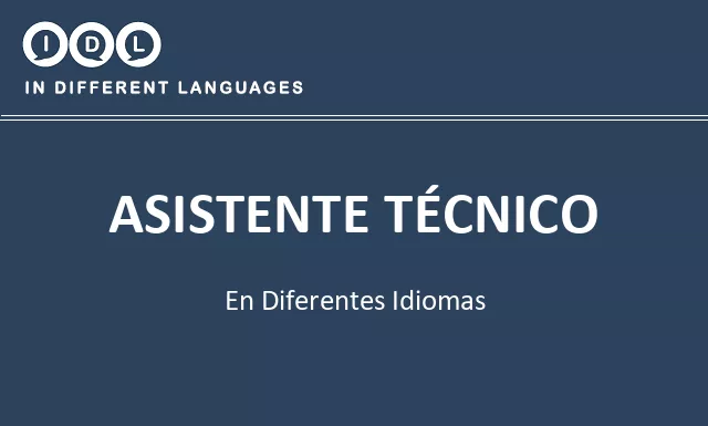 Asistente técnico en diferentes idiomas - Imagen