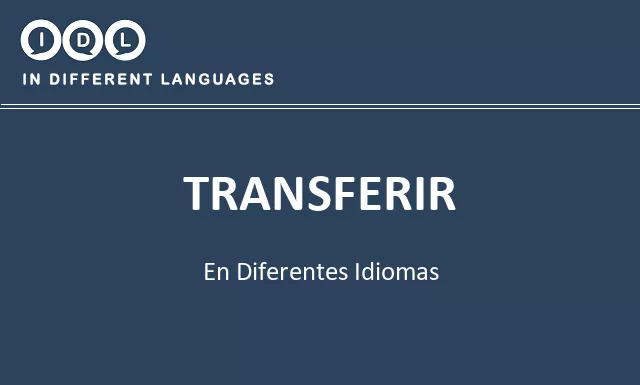 Transferir en diferentes idiomas - Imagen