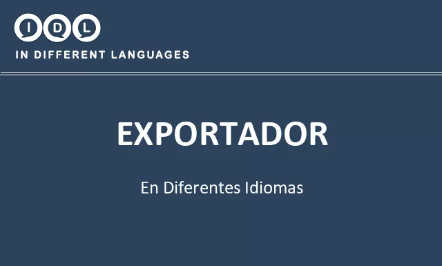 Exportador en diferentes idiomas - Imagen