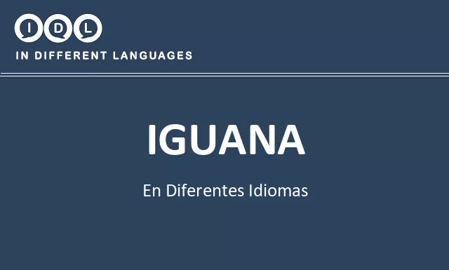 Iguana en diferentes idiomas - Imagen