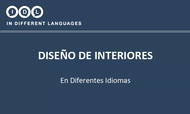 Diseño de interiores en diferentes idiomas - Imagen