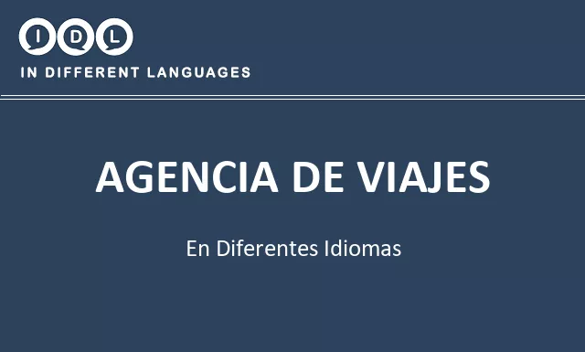 Agencia de viajes en diferentes idiomas - Imagen