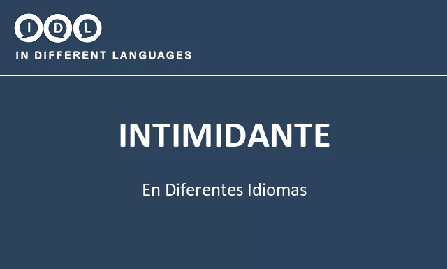 Intimidante en diferentes idiomas - Imagen